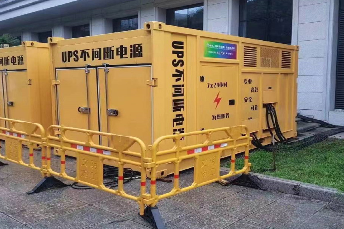 新昌发电机租赁施工现场